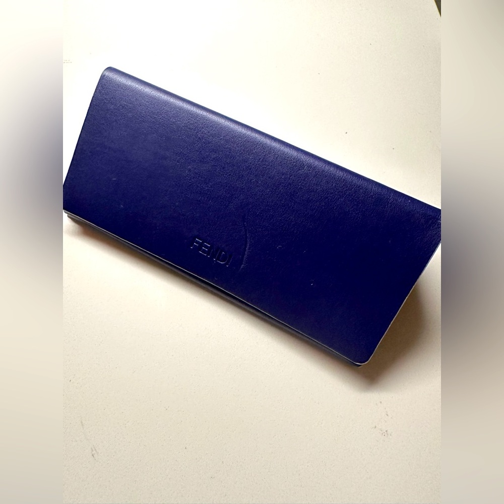 Fendi sunglasses box case blue/orange